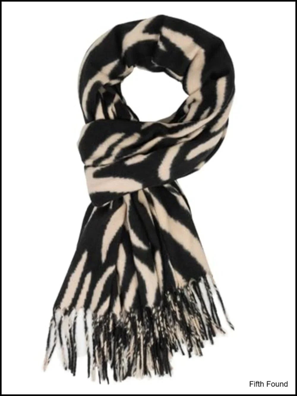 Womens Winter Zebra Print Scarf Warm Soft Blanket Shawl Wrap with Tassels
